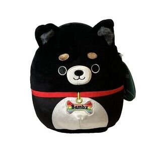 Squishmallows Bambz Black Dog Plush Toy - NEW WITH TAGS